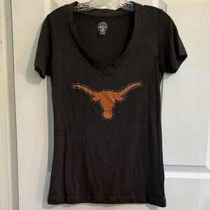 Dark Gray Tee with Brown Longhorn